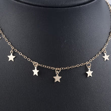 Load image into Gallery viewer, Fashion Women Lady Elegant Star Pendant Beach Chocker Chain Necklace Simple Choker Party Dress Necklaces Jewelry gold necklace