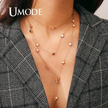 Load image into Gallery viewer, UMODE Simple Necklaces for Women Girls Chocker Layered Necklaces Moon Star Pendant Party Gifts Fashion Jewelry Vsco Things