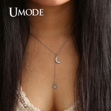 Load image into Gallery viewer, UMODE Simple Necklaces for Women Girls Chocker Layered Necklaces Moon Star Pendant Party Gifts Fashion Jewelry Vsco Things
