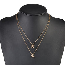 Load image into Gallery viewer, Fashion Women Lady Elegant Star Pendant Beach Chocker Chain Necklace Simple Choker Party Dress Necklaces Jewelry gold necklace