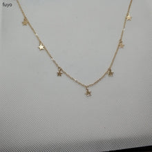 Load image into Gallery viewer, Gold Silver Color Chain Tassel Star Choker Necklace for Women Boho Chocker Necklace Pendants On Neck collier femme Jewelry