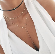 Load image into Gallery viewer, Fashion Gold Color Globe Earth World Map Pendant Necklace Simple Layered Necklace Wanderlust Travel Necklaces Jewelry