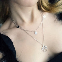 Load image into Gallery viewer, Fashion Gold Color Globe Earth World Map Pendant Necklace Simple Layered Necklace Wanderlust Travel Necklaces Jewelry
