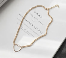Load image into Gallery viewer, Simple Silver Plated Love Short Necklace For Women Choker Clavicle Bijoux Collars Jewelry Exo Collar 2019 Gift One Direction